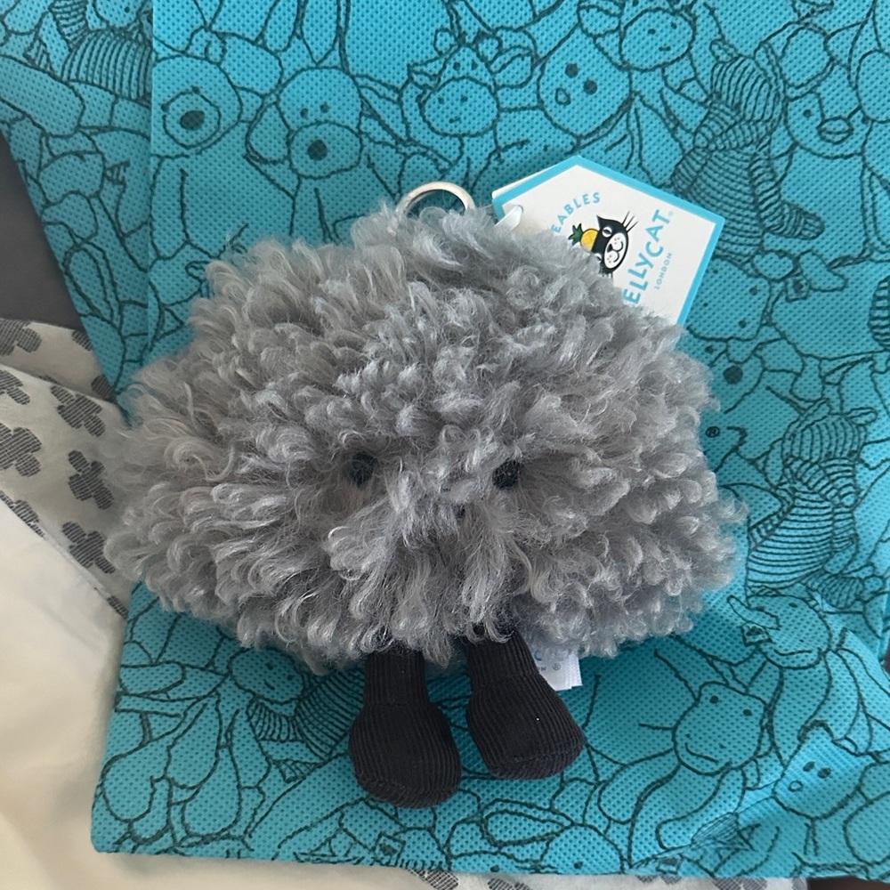 Jellycat Storm Cloud Bag Charm Keychain